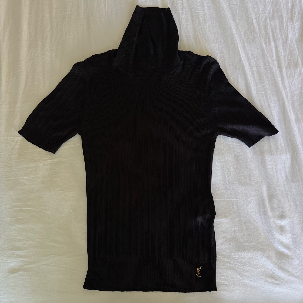 Saint Laurent Black Knit Top